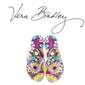 VERA BRADLEY🌸Floral Stripe Flip Flops